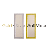 !039鏡!金と銀のウォールミラー　壁掛け鏡高さ61cm