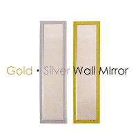 !039鏡!金と銀のウォールミラー　壁掛け鏡高さ95cm